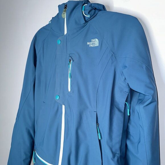 The North Face Women's Furano Hyvent Jacket Detachable Hood Teal Blue Size Small - Picture 2 of 5